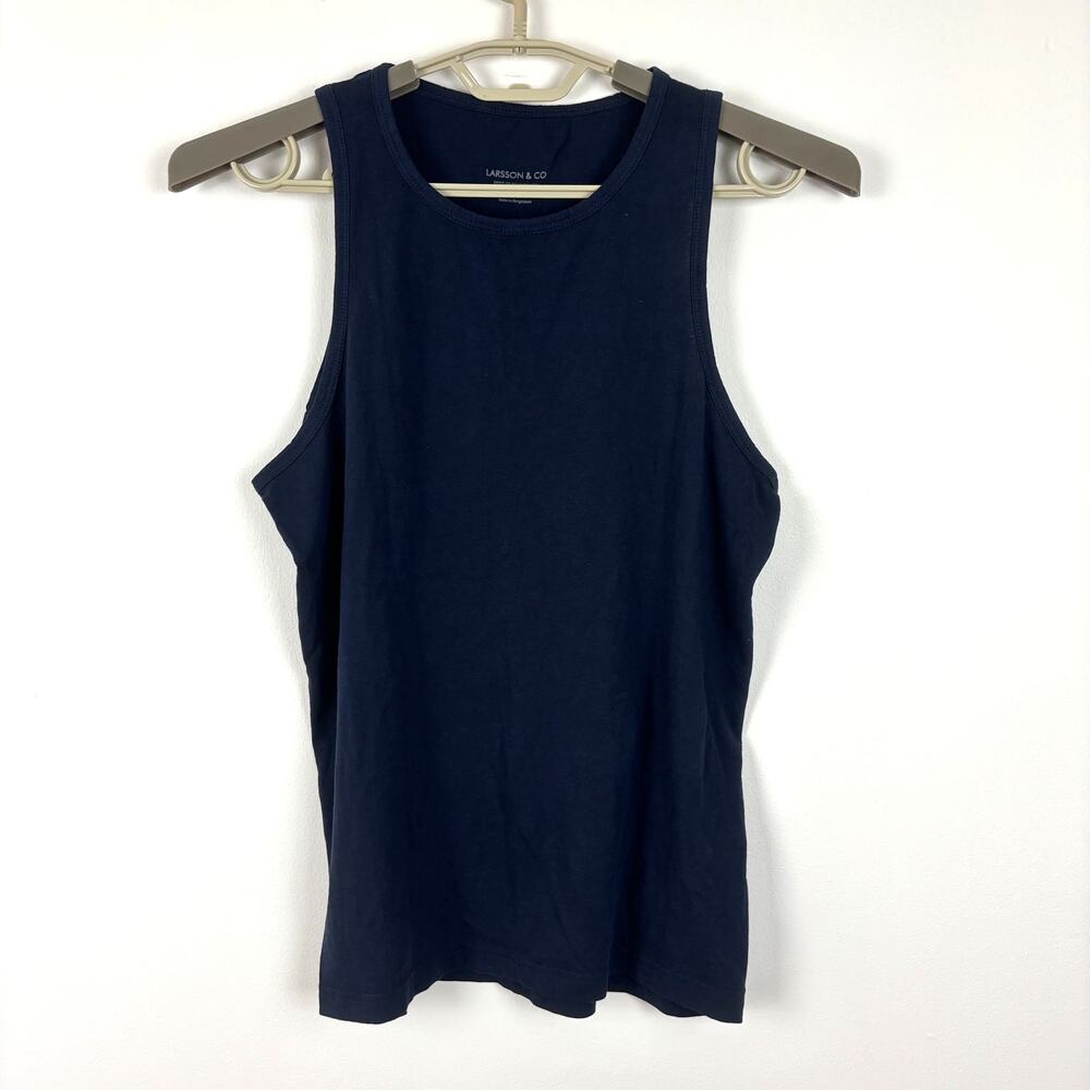 Larsson & Co Navy Blue Cotton Tank Top Medium